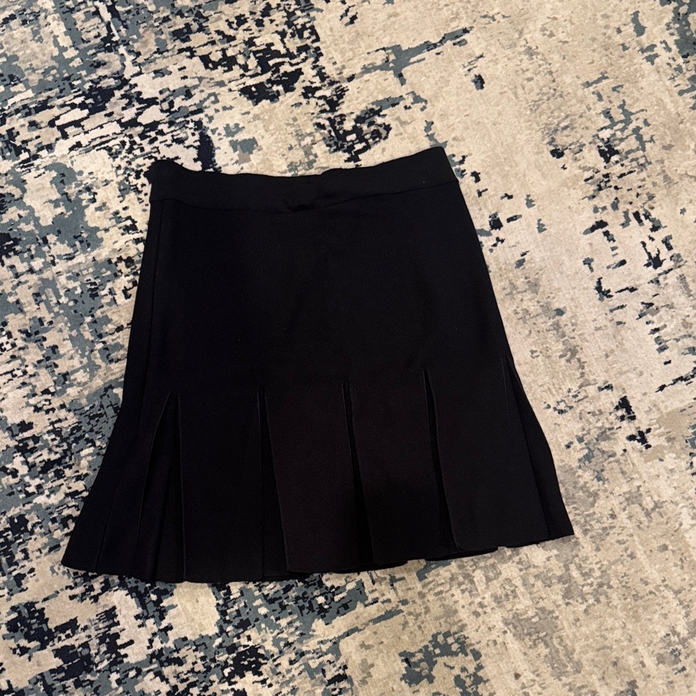 Zara Elegant Black Pleated Skirt